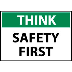 Think Osha 10x14 Rigid Plastic - Safety First TS110RB
