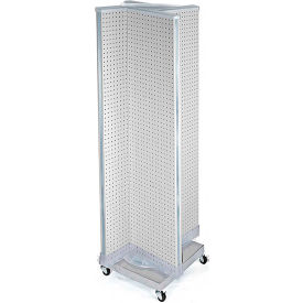 Global Approved 700422-WHT Pinwheel Pegboard Display W/Wheel RB 16