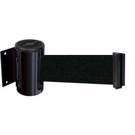 Tensabarrier® Magnetic Retractable Belt Barrier 7-1/2' Black Belt Black Case 896-M-33-STD-B9-D