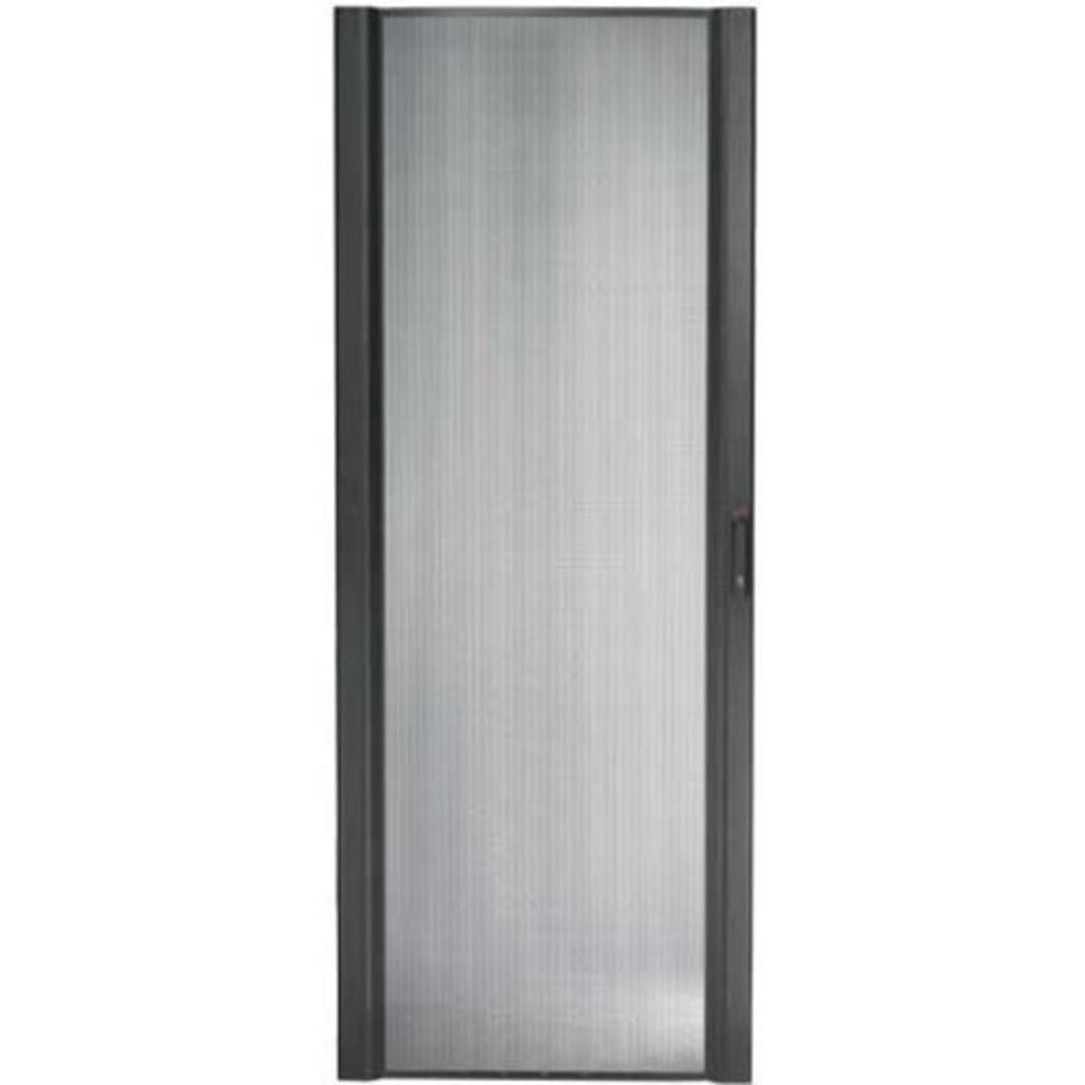 NetShelter SX 48U 600mm Wide Perforated Curved Door Black, Black, 1, 85.9inH x 23.6inW x 1.4inD MPN:AR7007A