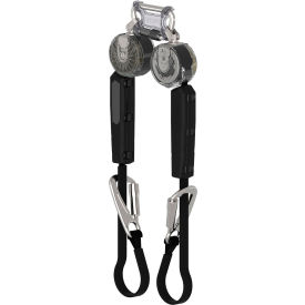 MSA V-TEC™ Personal Fall Limiter Twin Leg FP5K Steel Snap Hook 10'L VTOHW-032-RJ-O-TB