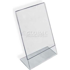 Global Approved 112712 Vertical Slanted L-Shaped Acrylic Sign Holder 9
