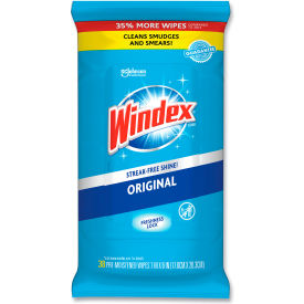 Windex Orginal Glass Wipes 38/pack Single Pack 378032EA