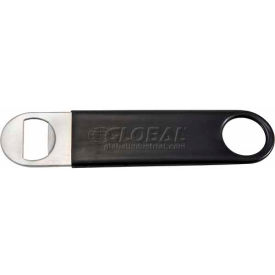 Winco CO-301PK Flat Bottle Opener PVC-Coated Black CO-301PK - Pkg Qty 24