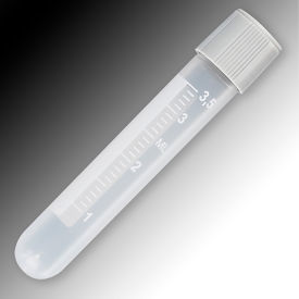 Sample Tube 4mL External Threads PP White Graduations & Marking Area Round Bottom 1000/Pack 6054