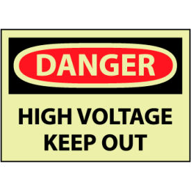 Machine Labels - Glow - Danger High Voltage Keep Out GD139AP
