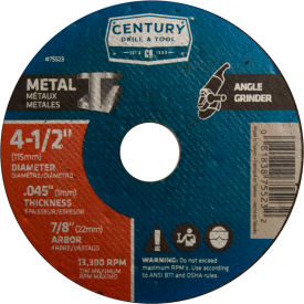 Century Drill 75523 Cutting Wheel 4-1/2