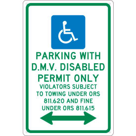 NMC TMS332G Traffic Sign Reserved Parking Oregon 18