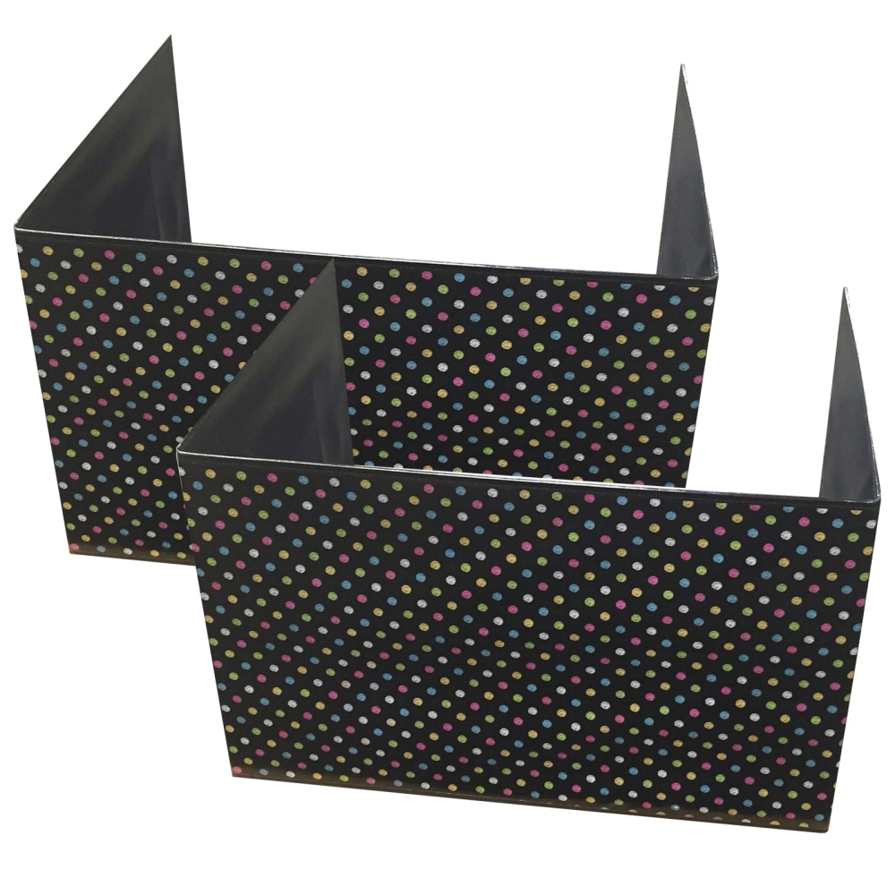 Teacher Created Resources Chalkboard Brights Classroom Privacy Screens, 14inH x 22inW x 16inD, Multicolor, Pack Of 2 Screens MPN:TCR20763-2