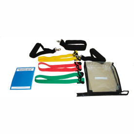 CanDo® Adjustable Exercise Band 3 Band Set -Yellow Red Green) 10-3232