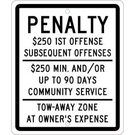 NMC TMS324J Traffic Sign Reserved Parking New Jersey 12