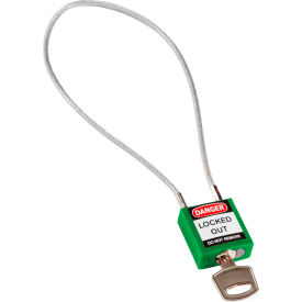 Brady® 146127 Cable Safety Padlock With Label 8