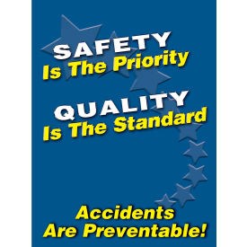 Accuform SP124512L Safety Is The Priority Poster 17