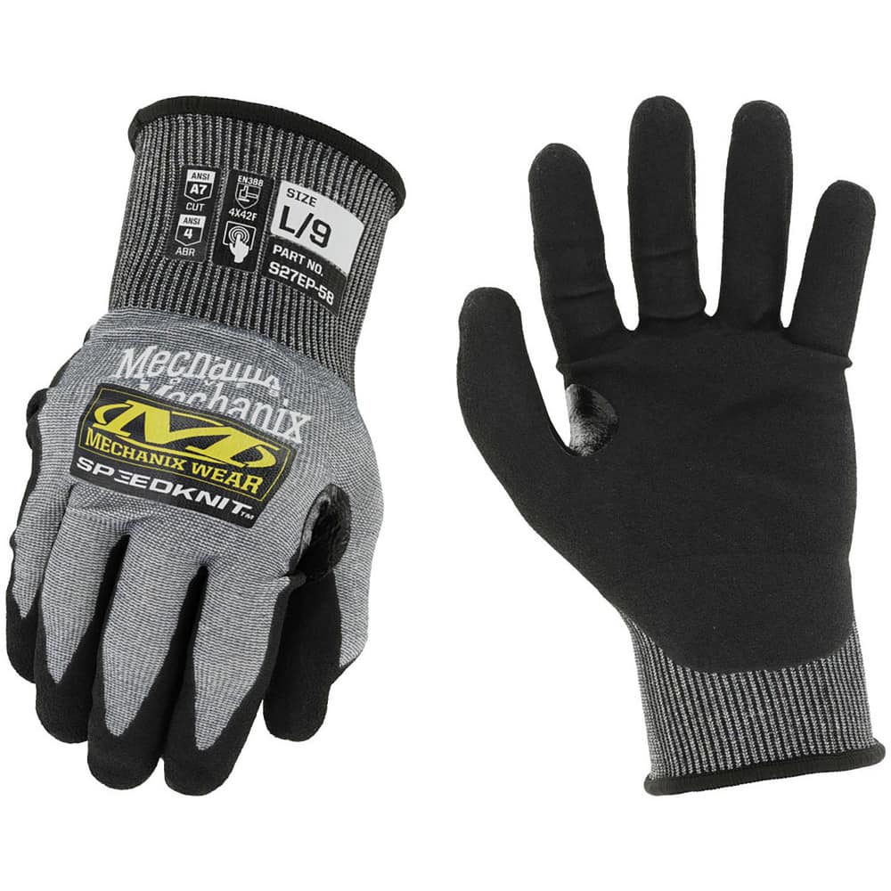Cut & Puncture Resistant Gloves, Glove Type: Cut-Resistant , Coating Coverage: Palm & Fingertips , Coating Material: Nitrile , Primary Material: HPPE Blend  MPN:S27EP-58-011