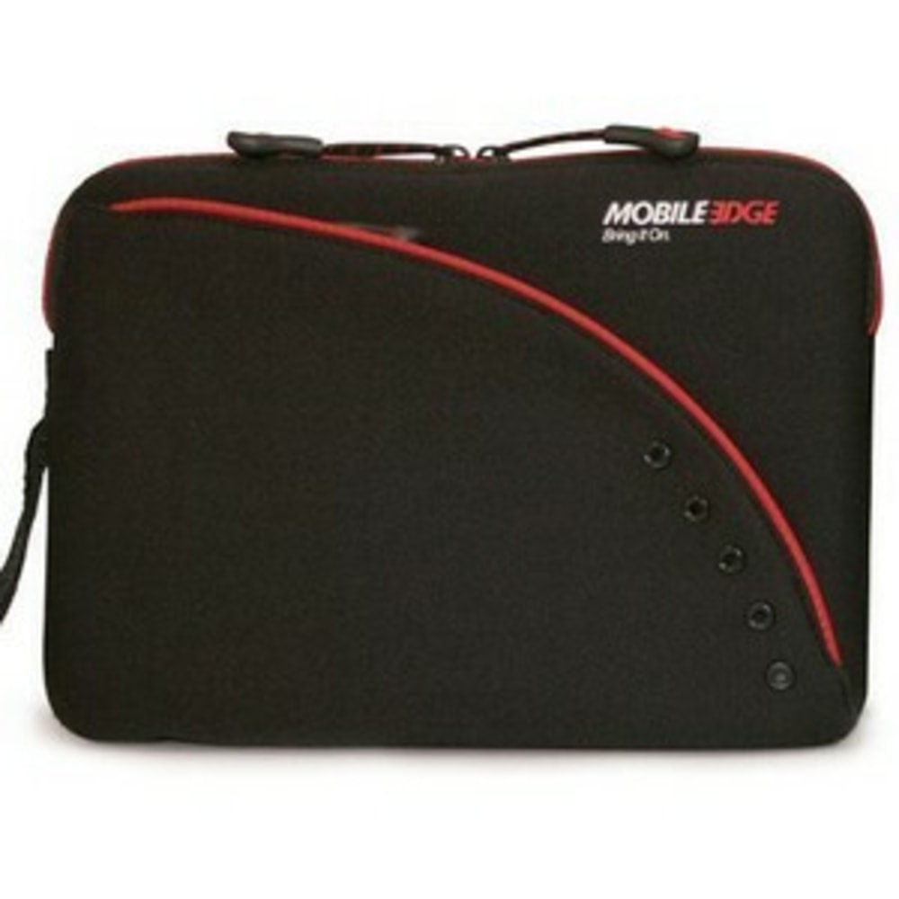 Mobile Edge UltraPortable Notebook Sleeve - 8in x 11.25in x 1.25in - Neoprene - Black, Red MPN:MESSU1-8.9R