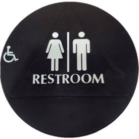 Don Jo CHS 8 Restroom Sign Black CHS 8 - Pkg Qty 10