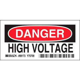 Brady® 84875 Danger High Volatge Label Self-Adhesive Polyester 5