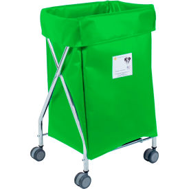 R&B Wire Wide Collapsible Hamper Steel Jelly Bean Green Vinyl Bag 655JBGRN