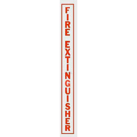 Fire Extinguisher Vertical Decal Fire Extinguisher Lettering On Clear Film Red LDVRFE