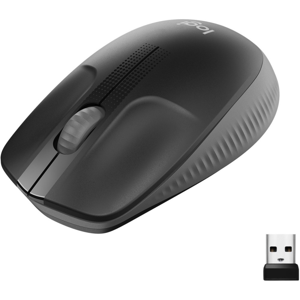 Logitech M190 Full Size Ambidextrous Wireless Mouse, Charcoal MPN:910-005901
