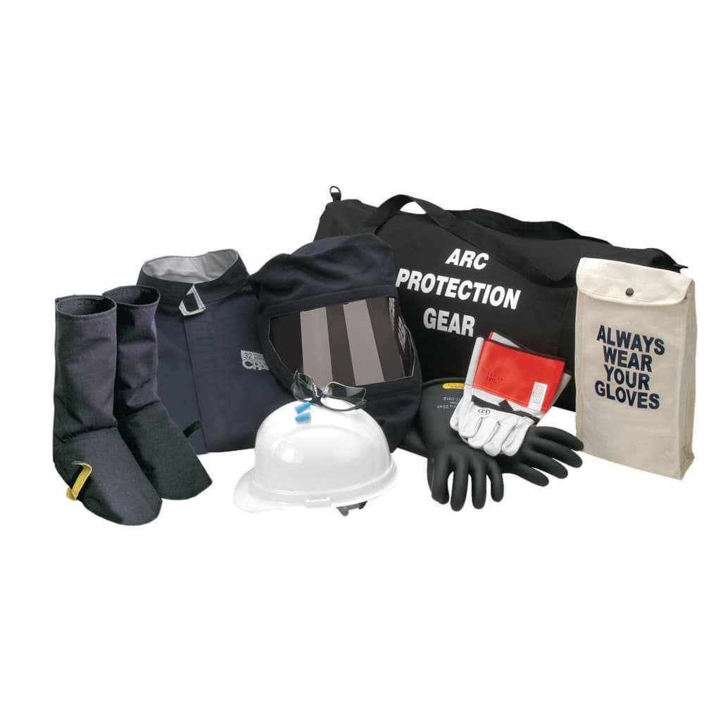 Arc Flash Clothing Kits, Protection Type: Arc Flash , Garment Type: Coat, Hoods, Leggings , Maximum Arc Flash Protection (cal/Sq. cm): 43.00 , Size: Medium  MPN:AG43-CL-M-9.5