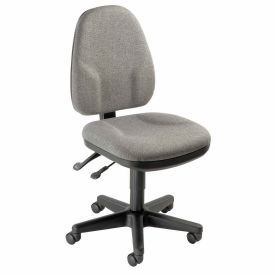 Interion® Task Chair With Mid Back Fabric Gray 261GY252