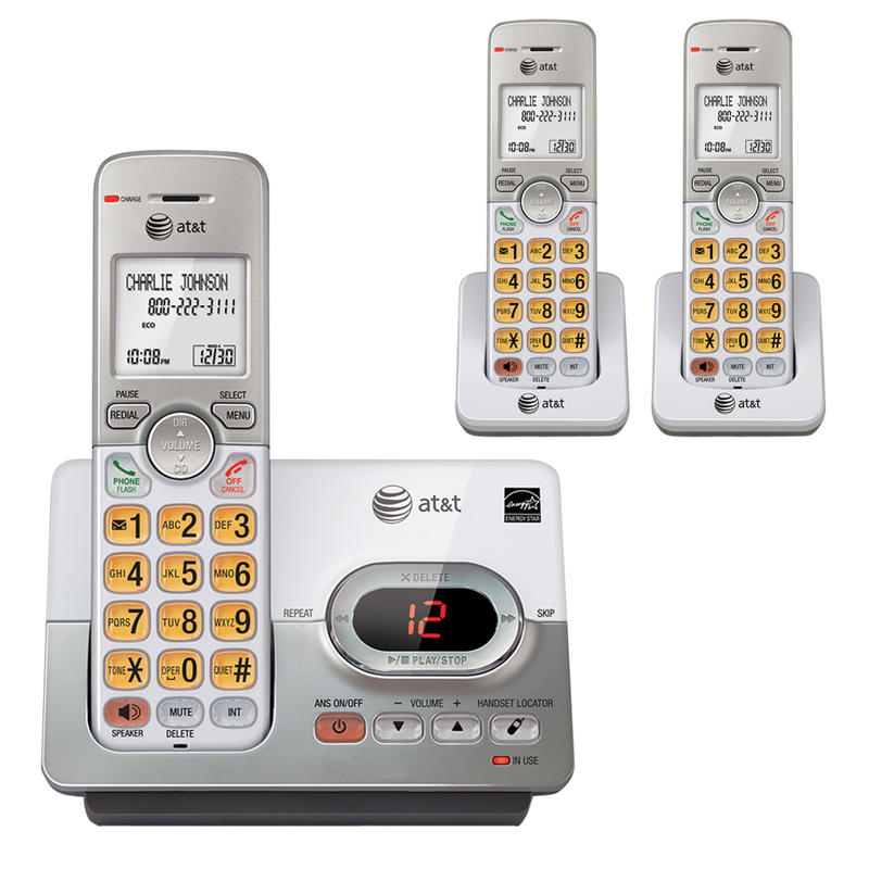 AT&T EL52303 DECT 6.0 Expandable Cordless Phone System With Digital Answering Machine MPN:EL52303