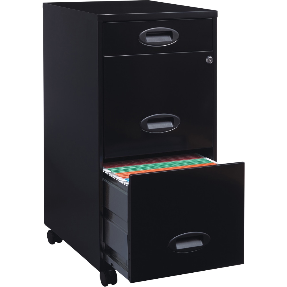 LYS SOHO File Cabinet - 14.3inx18inx29.5in - 3x Drawer(s) - VF318EMBK MPN:VF318EMBK