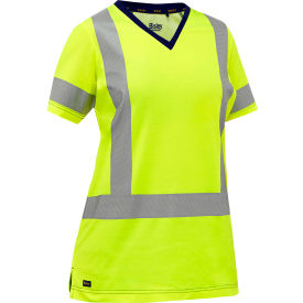 Bisley® Women's X-Back Short Sleeve Shirt Class 2 2XL Hi-Vis Yellow 313W1118X-Y/2X