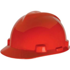 MSA V-Gard® Slotted Cap With 1-Touch Suspension Red 10057446 - Pkg Qty 20