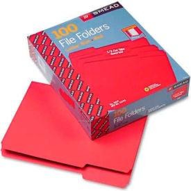 Smead® File Folders 1/3 Cut Top Tab Letter Red 100/Box 12743