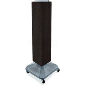 Global Approved 703388-BLK 4-Sided Interlocking Pegboard Display W/ Wheels 8
