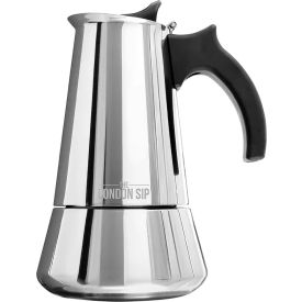 London Sip Espresso Maker 6 Cups Stainless Steel Silver EM6S