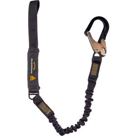 Guardian Arc Flash Shock Absorbing Lanyard Stretch Single Leg Aluminum Rebar Hook & Web Loop 6'L 3400011