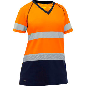 Pip Global Bisley® Women's Short Sleeve T-Shirt Class 2 L Hi-Vis Orange 312W1118T-ON/L