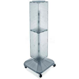 Global Approved 703388-CLR 4-Sided Interlocking Pegboard Display W/ Wheels 8