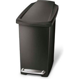 simplehuman® Slim Plastic Step Can - 2-3/5 Gallon Black CW1329