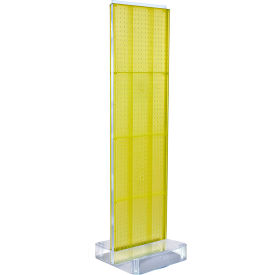 Global Approved 700770-YEL Two-Sided Pegboard Floor Display W/ Studio Base 17