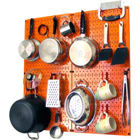 Wall Control Kitchen Pegboard Pack Storage & Organization Kit Orange/Red 32