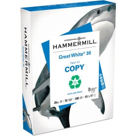 Hammermill® Recycled Print Paper - White - 20 lbs. - 8-1/2