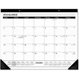 AT-A-GLANCE Academic Year Ruled Desk Pad Black Binding & Corners 16-Month Sept 2025 to Dec 2026 SK241600