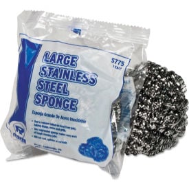 AmerCareRoyal® Large Stainless Steel Scrubber 1.75 oz. 12 Scrubbers/Pack 6 Packs/Case S775/6