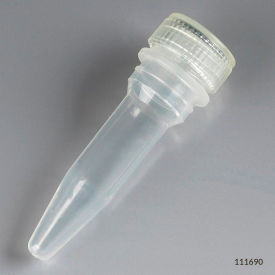 Microtube 0.5mL Attached Screw Cap for Color Insert O-Ring Sterile Polypropylene 1000/Pack 111690