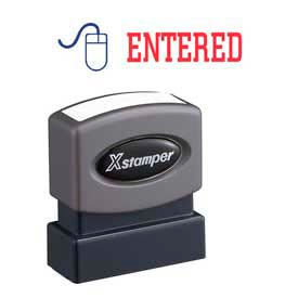 Xstamper® Pre-Inked Message Stamp ENTERED 1-5/8