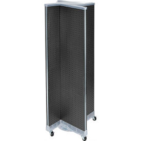 Global Approved 700421-BLK Pinwheel Pegboard Display W/Wheels 16