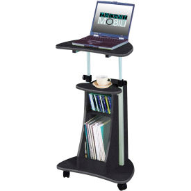 Techni Mobili Sit-to-Stand Rolling Laptop Cart with Storage 22