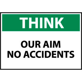 Think Osha 7x10 Vinyl - Our Aim No Accidents TS122P