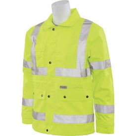 ERB® S371 ANSI Class 3 Raincoat XL Hi-Viz Lime WEL61482HLXL