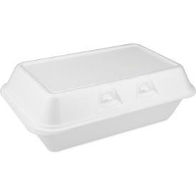 Pactiv Evergreen SmartLock Med Foam Hinged Lid Container 8-3/4