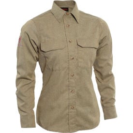 DRIFIRE® Women's Tecgen Flame Resistant Work Shirt XL Tall Tan TCGSSWN00112XLTL00